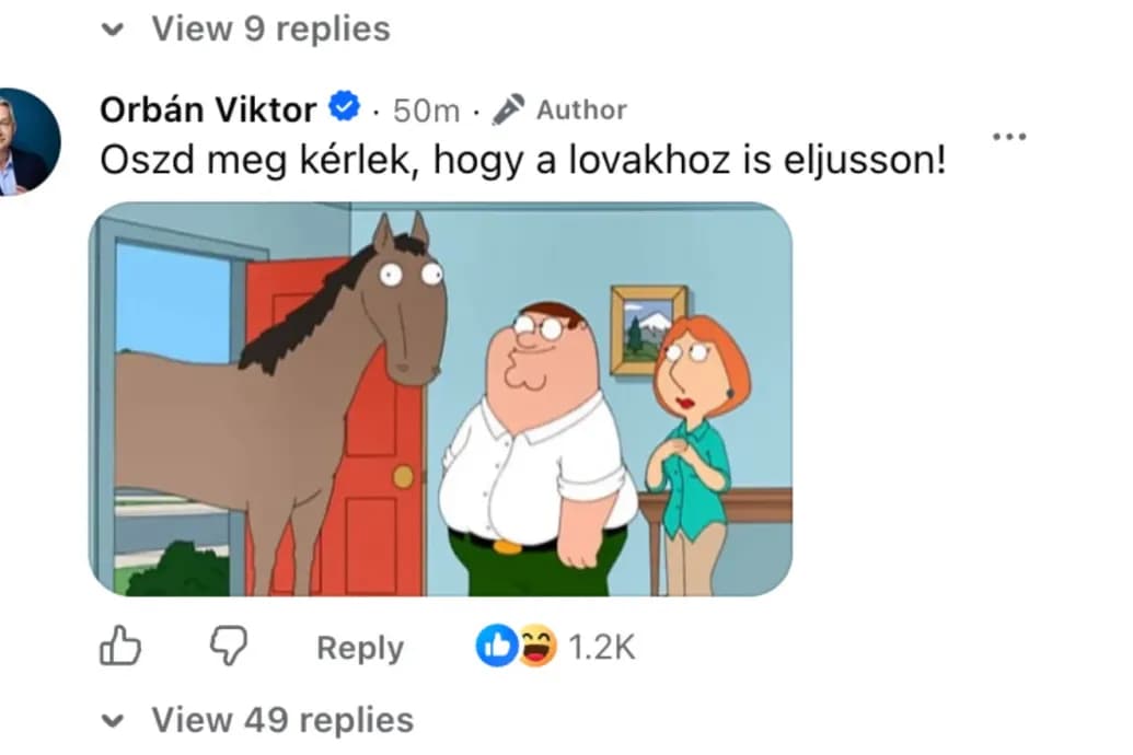 Zavarba ejtő Facebook-poszttal jelentkezett Orbán Viktor lovakról és hülyékről