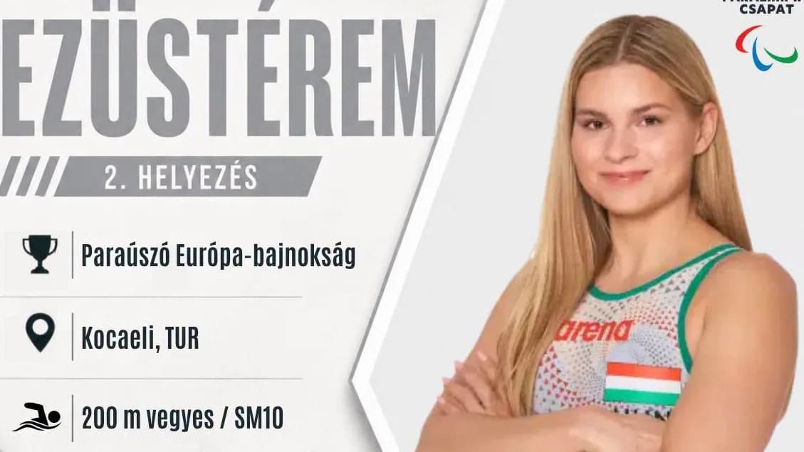 Pap Bianka ezüstérme a paraúszó Eb-n