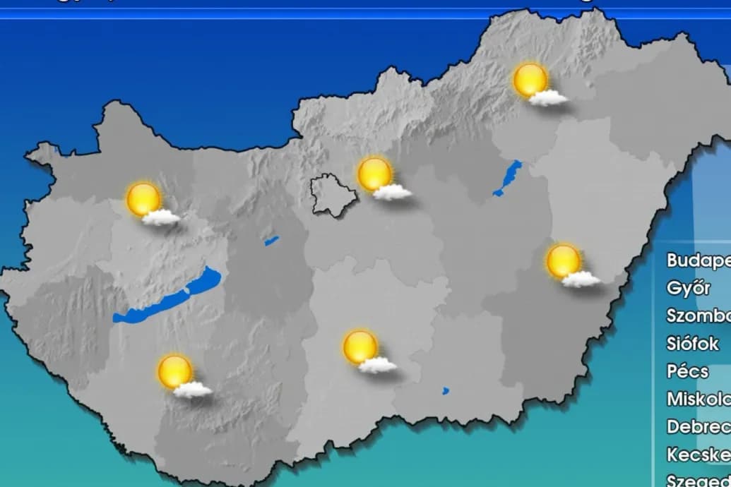 Inkább napos idő marad, de riasztást adtak ki zivatarok miatt