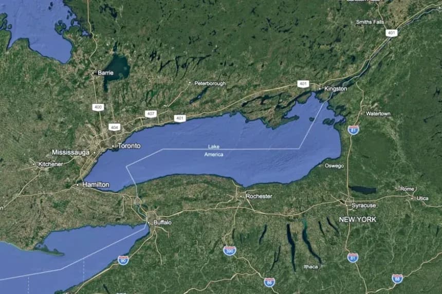 Lépett a Google: már át is nevezték az Ontario-tavat Amerika-tóra