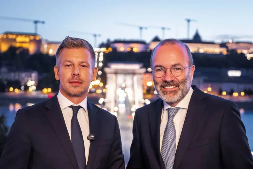 Budapesten fogadta Manfred Webert Magyar Péter, később António Costával is fog találkozni