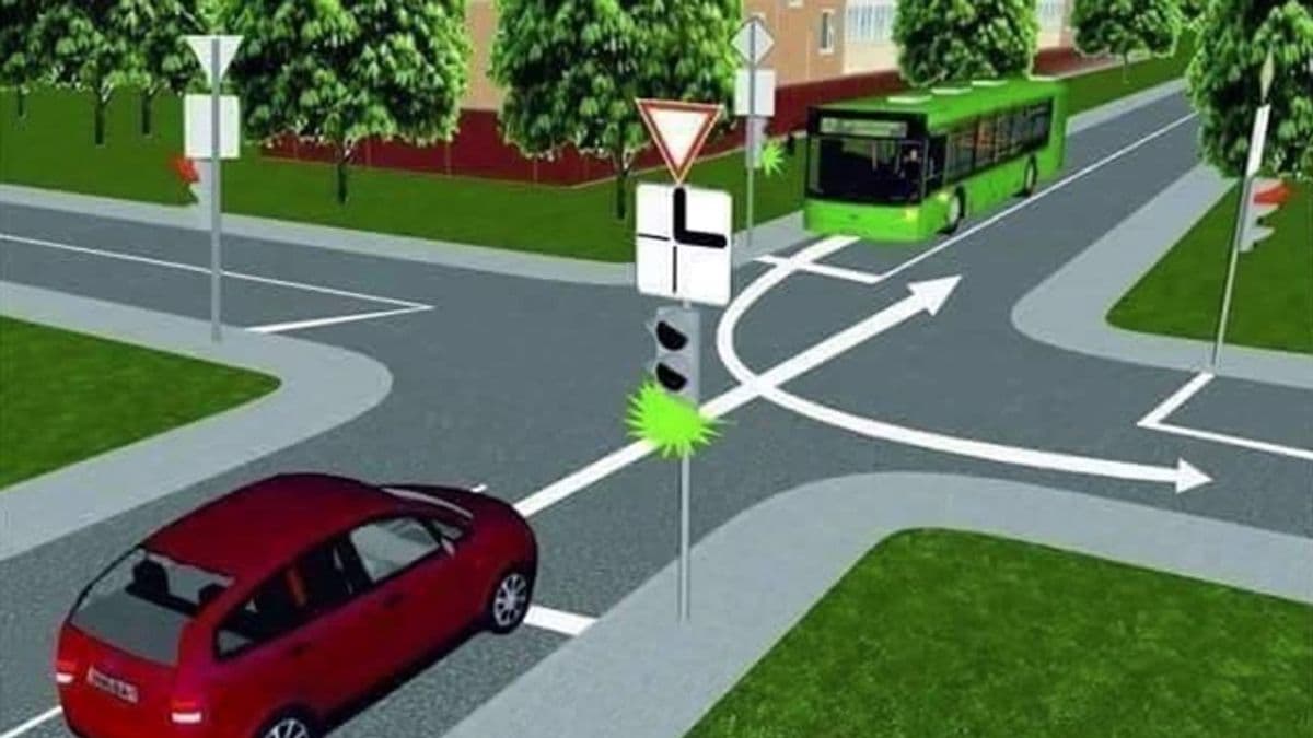 Ebben a KRESZ-tesztben a busz sok sofőrt hibázásra késztet