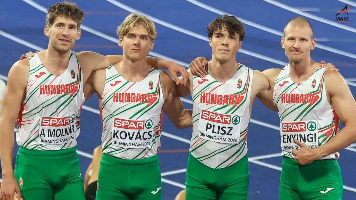Tatabányai futóval végzett ötödik helyen a 4x400-as váltó az Eb-n