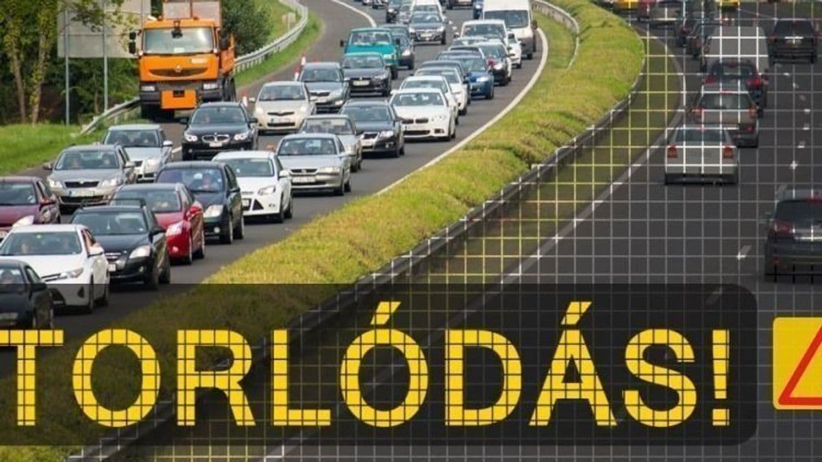 Baleset az M1-esen, ebben az irányban van torlódás