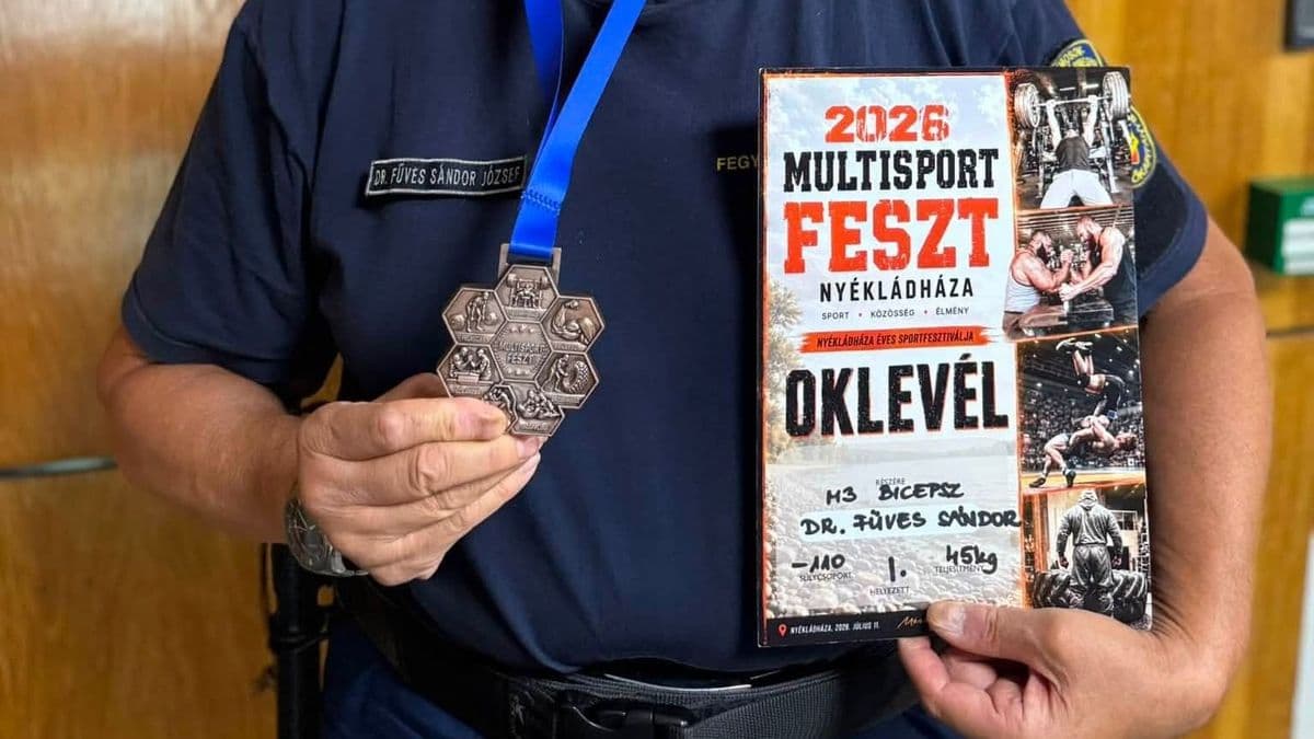 Nyári szüret: újabb arannyal tért haza a győri Mr. Bicepsz