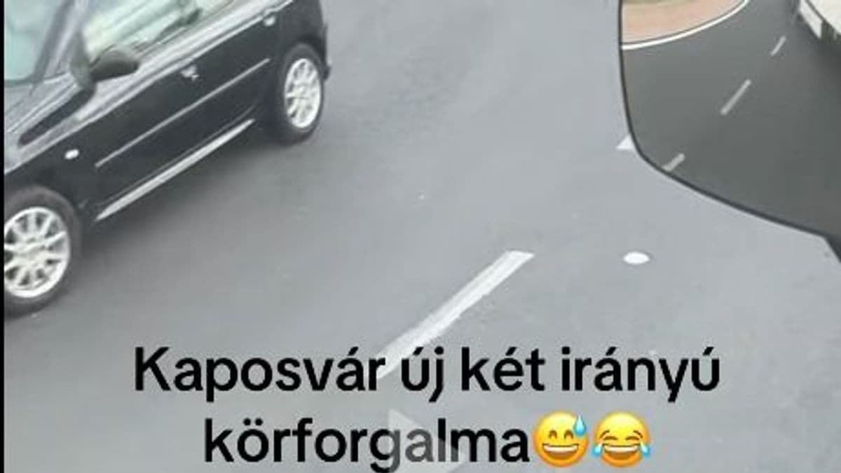 Sokk a volán mögött: szembe hajtott a körforgalomba egy autós Kaposváron
