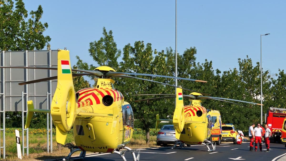 Halálos baleset Sárvárnál: Újabb információk, három mentőhelikopter is a helyszínen van - fotók