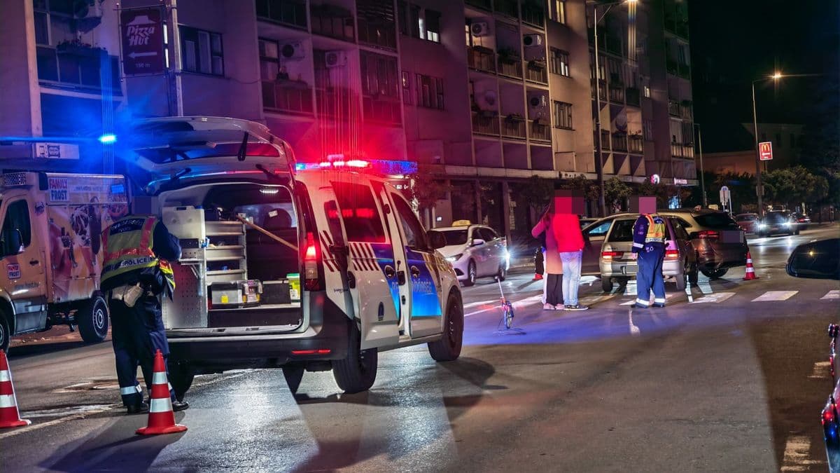 Baleset Szombathelyen: Megfordulásból lett ütközés, a rendőrökre is szükség volt