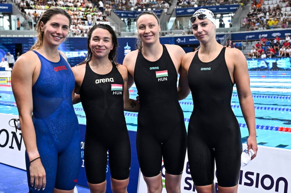 Óriási csatában ezüstérmes a női 4x200-as gyorsváltó a vizes Eb-n