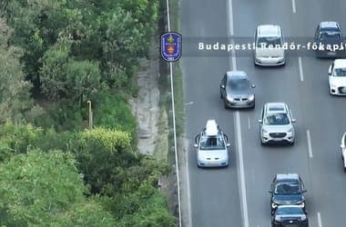 Videó: Drónnal vadászták a leállósávban próbálkozókat, tucatnyi autós bukott meg