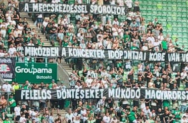 „A meccskezdéssel spóroltok, miközben a koncertek időpontjai kőbe van vésve?” – fideszes vádakkal üzentek a Fradi-szurkolók a kormánynak és az MLSZ-nek