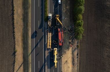 Zarándokok utaztak a felborult lengyel buszon