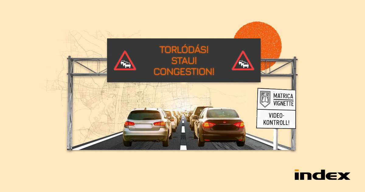 Négy autó rohant egymásba az M1-esen, leállt a forgalom Budapest felé