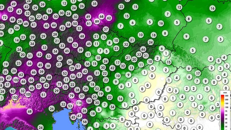 Bőséges csapadék hullt az Alpokban, jelentős víztömeg érkezhet Magyarország felé