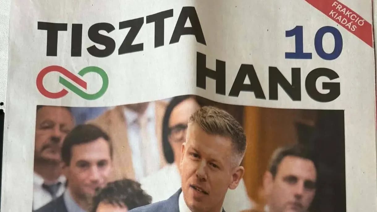 „Kiadja: az Országgyűlés Hivatala”: közpénzből nyomják a Tisza pártlapját
