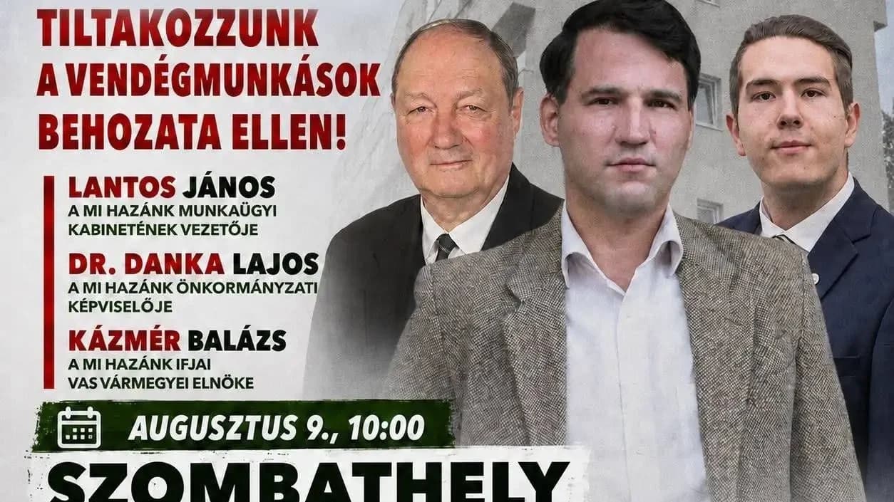 Vendégmunkásszálló elé szervez megmozdulást a Mi Hazánk Szombathelyen