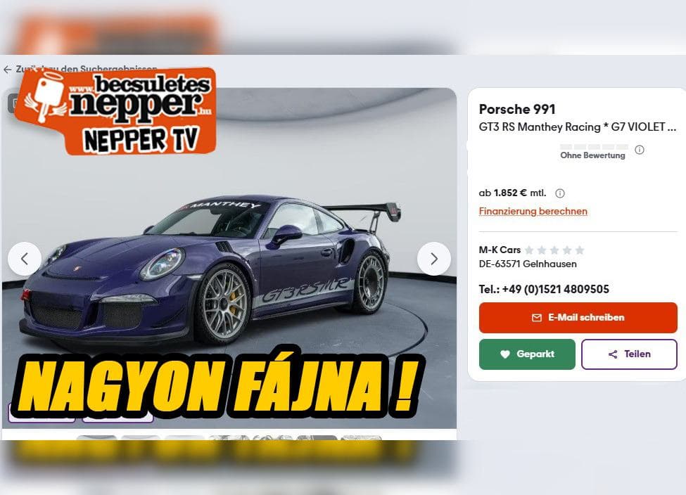 Ezzel a Porschéval akartak lehúzni