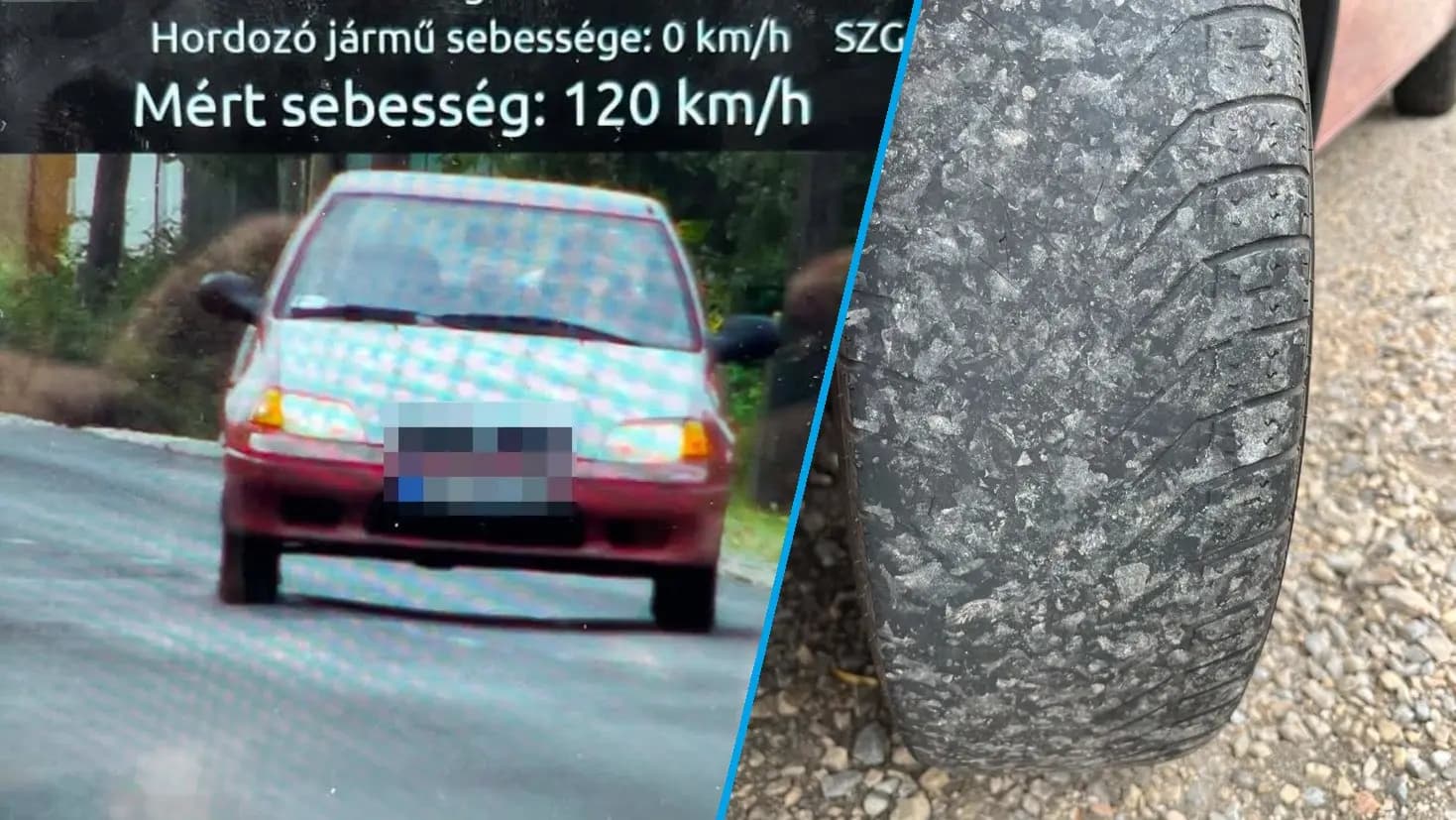 Életveszélyes gumikon brutális sebességtúllépés: a Suzuki értékét meghaladó bírságot kapott