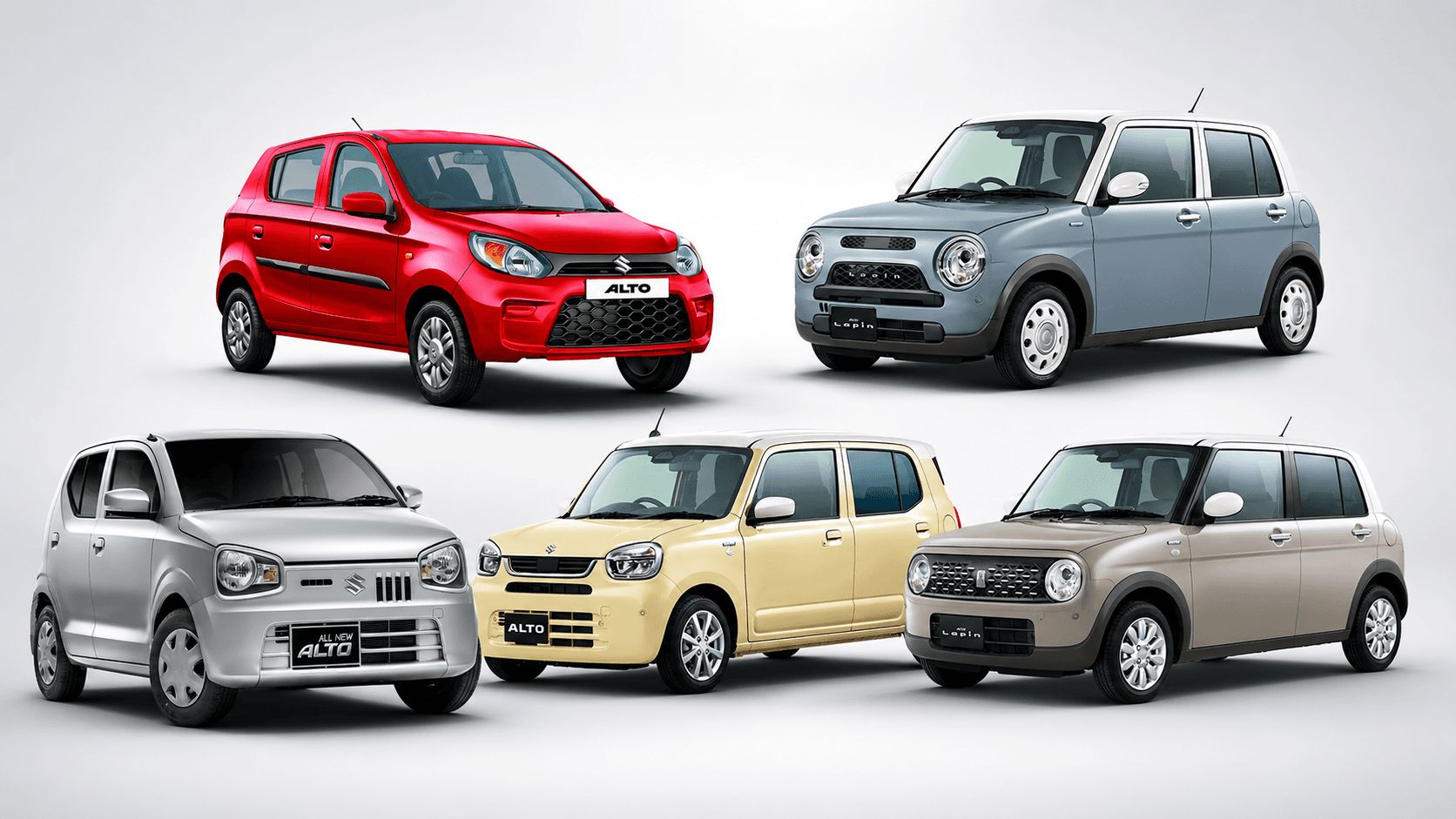 5 különböző autót árul a Suzuki ugyanazzal a névvel