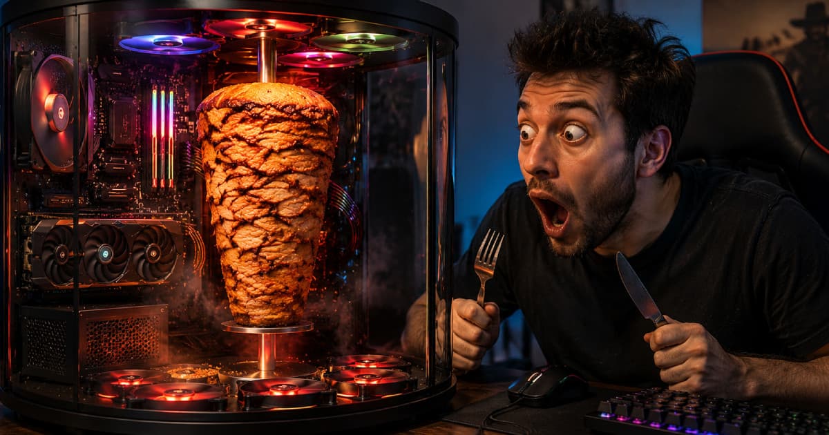 Jó étvágyat a gaminghez! Egy játékos működő kebabos PC-t épített